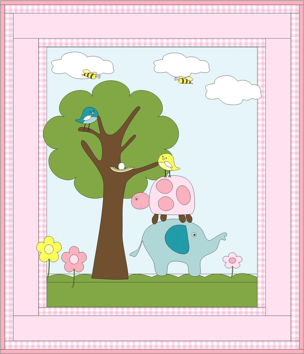 Elephant and Friends Quilt Pattern - Boy & Girl colorways
