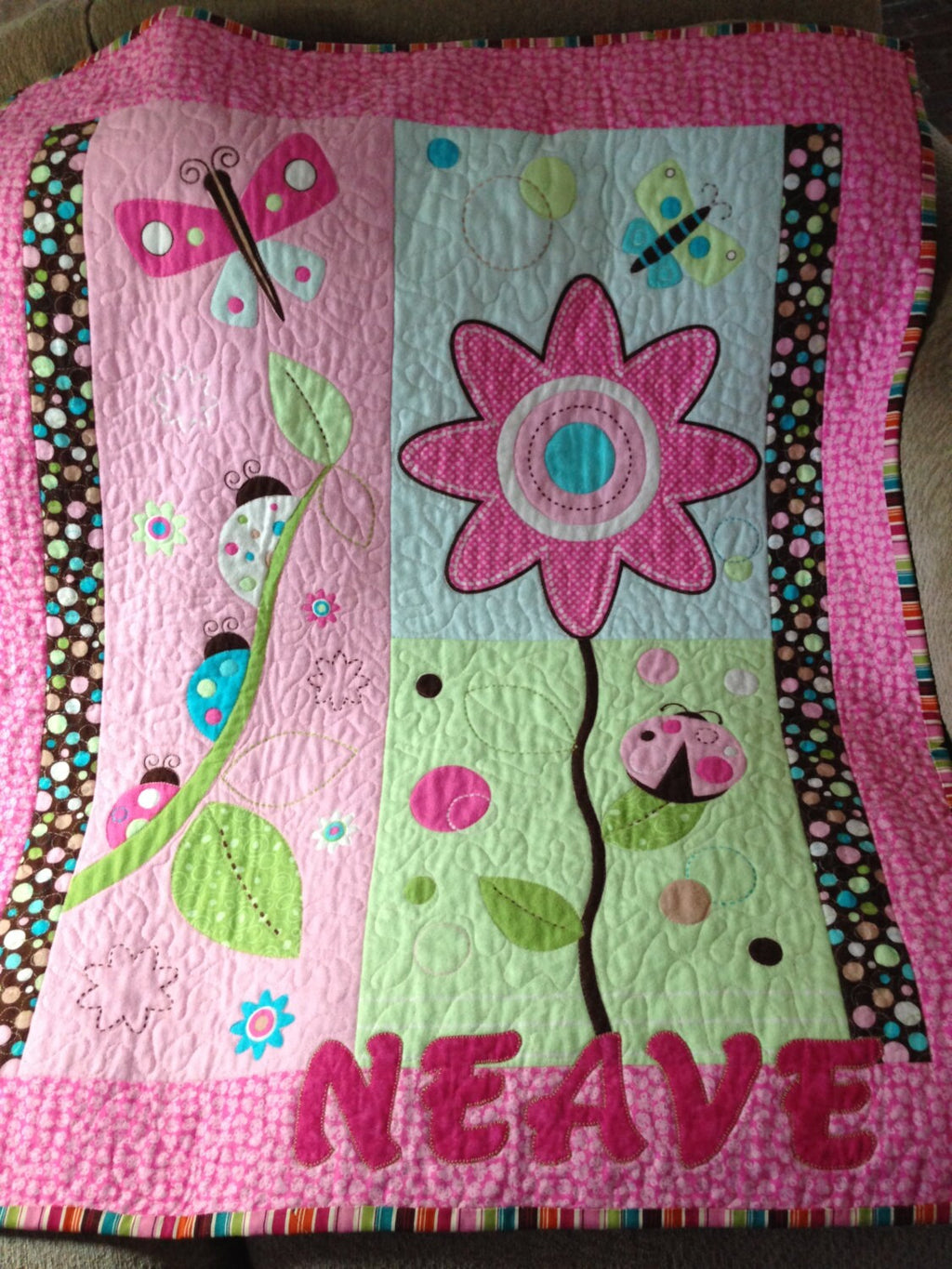 Ladybugs & Flowers Quilt Pattern