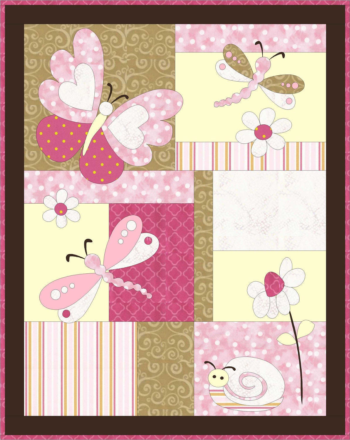 Butterflies & Dragonflies Quilt Pattern