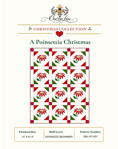 A Poinsettia Christmas Quilt Pattern