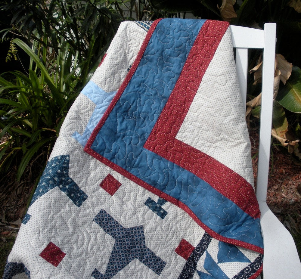 Airplane Quilt Pattern - Digital Download
