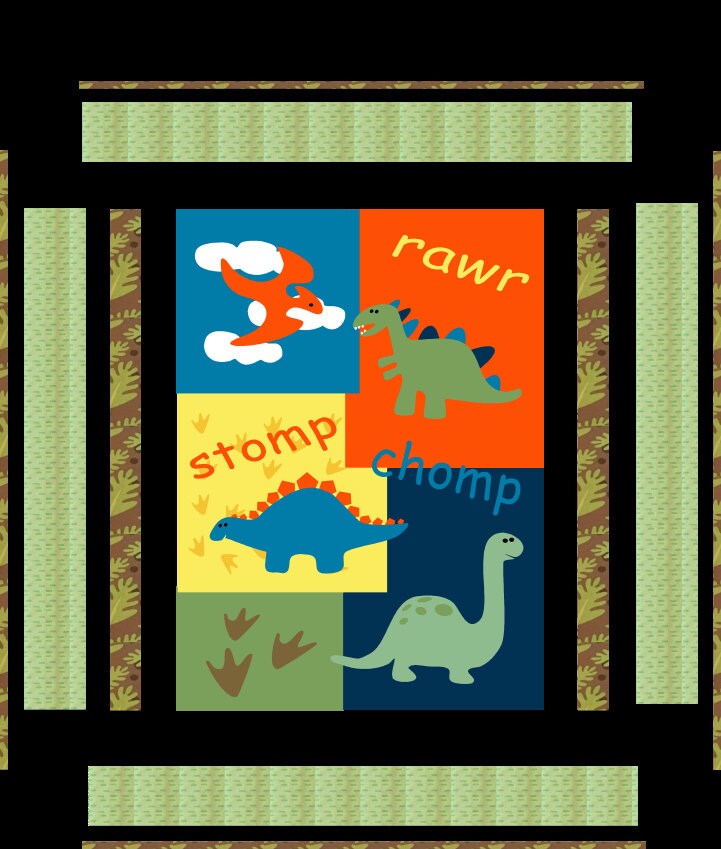 Dinosaurs Baby Quilt Pattern