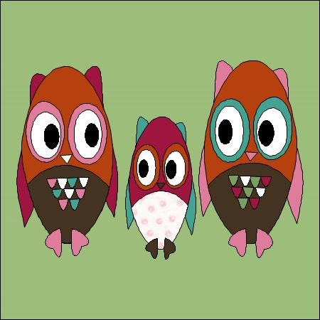 Owl Tree Quilt Pattern - digital download