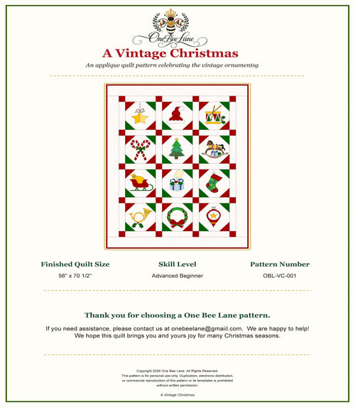A Vintage Christmas Quilt Pattern
