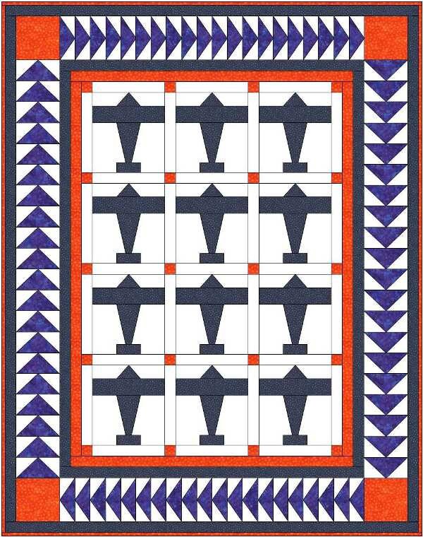 Airplane Quilt Pattern - Digital Download