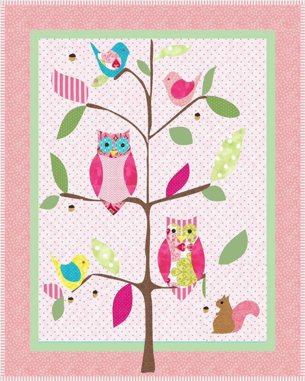 Sophies Pink Owl Quilt Pattern