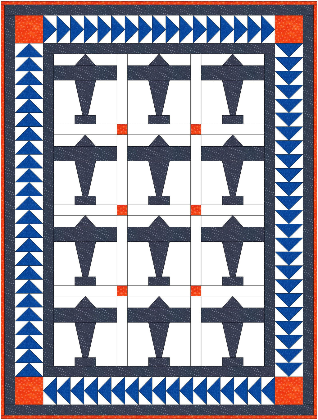 Airplane Quilt Pattern - Crib Size - Digital Download