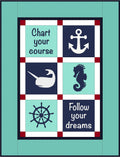 Nautical Gender Neutral Quilt Pattern - Crib Size - Digital Download