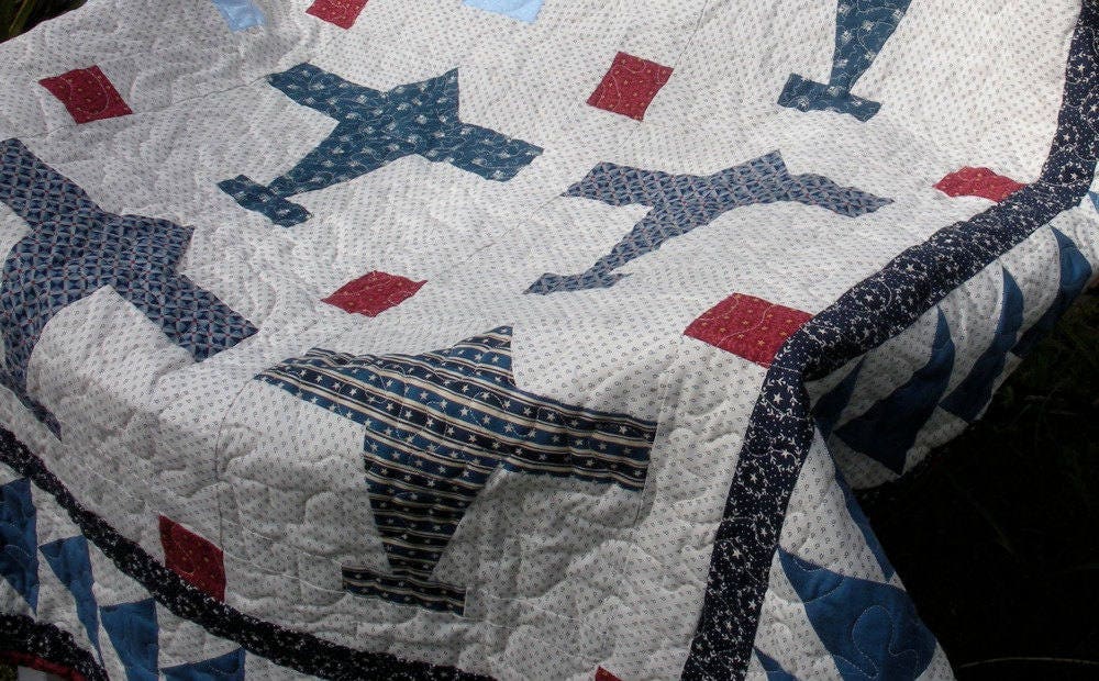 Airplane Quilt Pattern - Crib Size - Digital Download