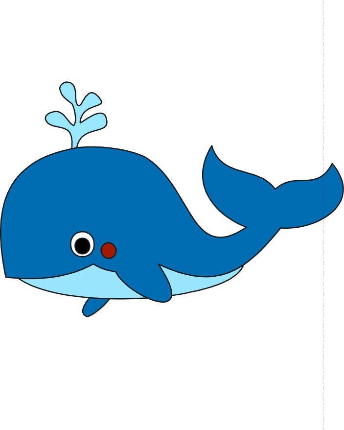 Baby Whales Gender Neutral Quilt Pattern - 3 sizes - Digital Download
