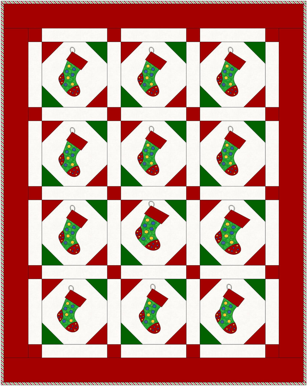 The Stockings are Hung Christmas Quilt Pattern