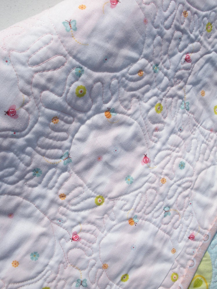 Sophie's Pink Baby Owls Modern Quilt